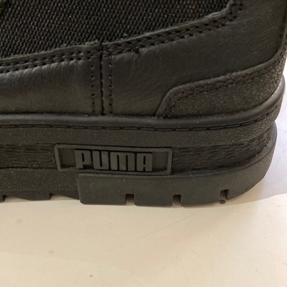 Women's Black Leather Ankle Boots - Picture 5 of 12